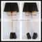 Academy Students Fake Over-knee Stocking Double Stripe Tights Pantyhose white color
