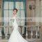 ED Sexy See Through Back V Neck Lace Appliqued Trumpet Wedding Dress Bridal Gown
