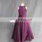 Real Sample Sleeveless Lovely Purple Satin Patterns Cheap Flower Girl Dress Patterns