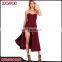 Wholesale Custom Red Strapless Overlady Women Jumpsuits Hear Neckline Jumpsuit Ladies Romper