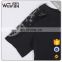 Factory Supply Black Color Lace Double Sleeve Wholesale Women's T-Shirts