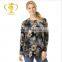 Long sleeve saree model blouse neck designs ladies print blouses readymade