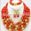 2016 coral beads necklace jewelry set ,coral beads ,african coral beads ,coral beads ncecklace ,african coral beads jewerly