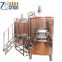 500L/1000L Shandong Zunhuang copper craft beer brewery equipment beer brewing container for bar/restaurant/hotel