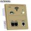 OUTENGDA Wi-Fi Router Wall Embedded USB Access Point Wireless in Wall AP panel socket wifi repeater/router Champagne/White