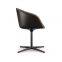 Dining room furniture leather cushion aluminium base fiberglass dining chair