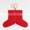 Promotional polyester felt Christmas stocking for tree hanging decoration