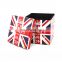 RTS Factory Wholesale Modern living room furniture Printing PVC Leather The Union Jack Storage Ottoman