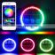 High Power Multi Color Phone App Remote Control round foglight 4 inch 1400LM RGB fog light for jeep