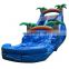 commercial inflatable crush  rainbow blue tropical paradise water slide for sale