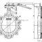 Bundor control hand second valve  16 bar lugged double stem lug butterfly valve