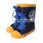 Colorful design girls lace up flat heel PVC half rain boots