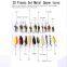 20pcs/set Metal Fishing Lures Bass Spoon Crank Bait Saltwater Tackle Hooks Fishing Lures Hard Sequin Paillette Baits Set