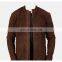 Bomber jacket brown color design for men high quality material and low price pure leather jackets