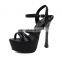 elegant unique design women platform high heel ankle strap shoes open toe hollow out shoes ladies platform sandals