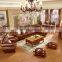 American Living Room Furniture Sofa Luxury Classical Leather Art 1 2 3 Seaters Sofa Sets