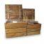 Vintage used wood crate decorative storage for wine