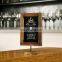 Rustic Torched Wood Framed Tabletop Memo & Message Chalkboard, Cafe Menu Board Sign