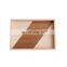 Hot sale Rectangle food tray European solid wood splicing tray