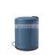 Household foot pedal bin 5L trash can recycle metal trash can with wire rack pedal round shape kitchen pedal bin