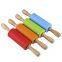Baking Tools Non Stick Silicone Rolling Pin with Rubber Wood Handle Rolling Stick