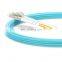 LC UPC to FC UPC Duplex 2.0mm PVC(OFNR) OM4 Multimode Fiber Optic Patch cord Cable