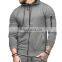 2022 New Arrival Gym Muscle fit Track suit Zipper Up Hoody Two tone colors cotton Men High Quality Hoodies top Sold