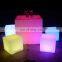 Silla de bar luminosa 40cm Illuminated Led Plastic Cube Chair Silla impermeable al aire libre 	sofa for wedding event