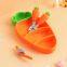 Cute Carrot Shape Plate Cutlery Set Baby Silicone Feeding Set