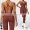 Custom Sexy Sleeveless Rompers Sports Jumpsuits Workout Bodysuit Gym Fitness Sets Women Cross Back One Piece Yoga Jumpsuit