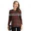 Classic Stripes Style Women's 100% Cashmere Sweater Long Casual Knitted O-Neck Autumn Solid Pattern OEM Service