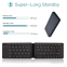 Rechargeable Full Size Ultra Slim Portable Wireless Keyboards Compatible 3 Systems Mini Foldable Folding Keyboard