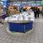 APEX custom make commercial restaurant curve end head stainless steel fruit display table ice case