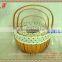 woodchip basket with folding handle