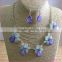 New Fashion style Flower necklace earring jewelry set resin pendant necklace set