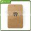Die Cut key cloth hang tag hangtag for leather luggage