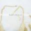 GOLD PLATED CHUNKY METAL CHAIN TASSEL NECKLACE EARRING SET