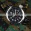 MR026 Brand New Black face mens man analog army military sport leatcher watch