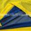 Yellow Contrast Blue Mesh Fabric Digital Printing Sleeveless Basketball Uniforms Yellow