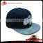 custom 3D embroidery 6 panels snapback caps and suede leather brim