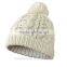 Newest Fashion Promotion Jacquard Knitted Hat with Top Ball