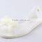 Hot sale wholesale women plastic flat sandal shoes Crystal sandal shoes jelly PVC shoes with nice bow