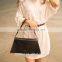 High quality triangle cow leather handbags/ fashion handbags