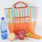 Promotional Polyester Cooler Tote Bag With Front Mesh Pocket