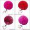 PomPom Cell Phone Car Handbag Charm Rabbit Fur Ball Keychain/