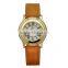 Classic Women Watch with Roman Number Stylish Snake Skin Leather Wristwatch