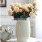 Table White vase with artificial tulip flower Fashional home decor
