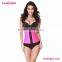 Accept OEM Pink Latex Waist Shaper Steel Corset Busk