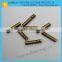 Round shoelace metal tips/shoelace aglets with screw on it and plated metal aglets with gun colour sale with factory price