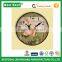 Vintage flower design home decor wall clock